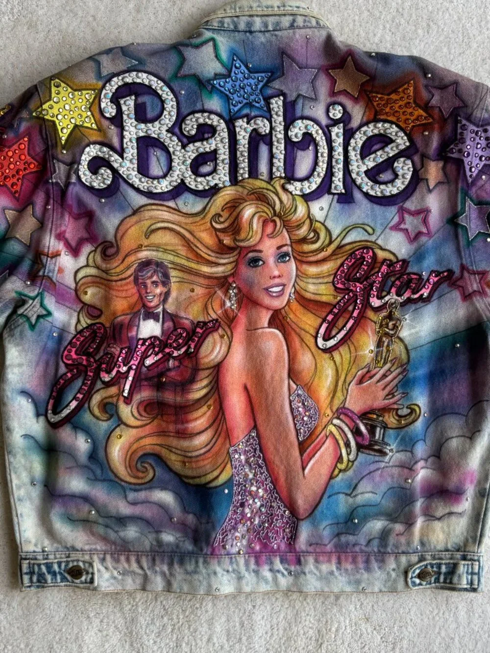 Vintage Barbie Denim Jacket Tony Alamo Size L